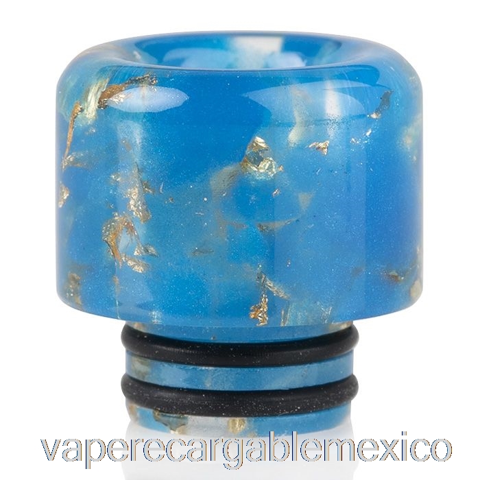 Vape Recargable 510 Lentejuelas Punta De Goteo De Resina Azul Oro